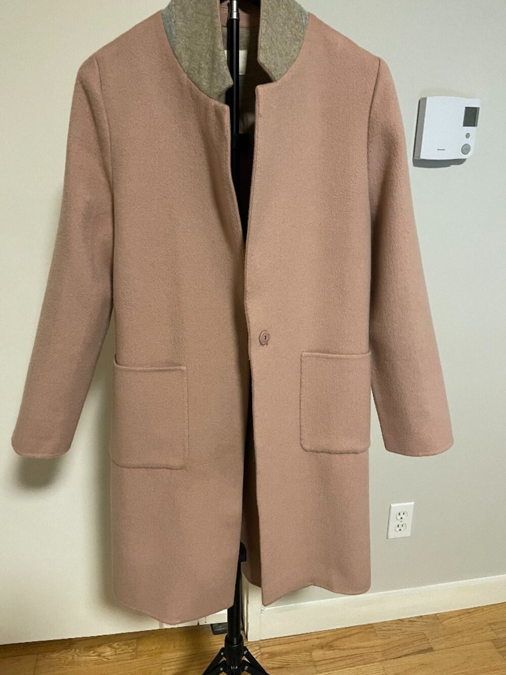Carries Note Brand - Wool 90% Minimalist Coat – Dusty Pink